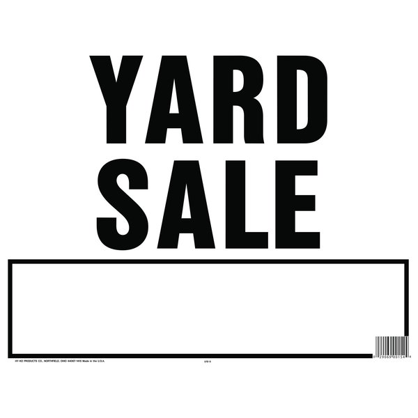 Hy-Ko Yard Sale Sign 18" x 23", 5PK A00154